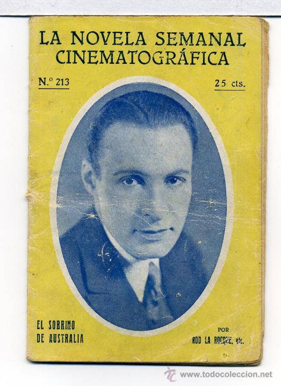 Kino: EL SOBRINO DE AUSTRALIA, con Rod La Rocque. NOVELILLA.