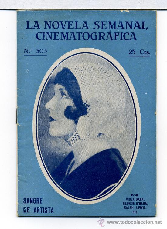 Kino: SANGRE DE ARTISTA, con Viola Dana. NOVELILLA.