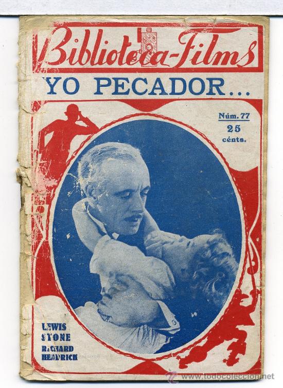 Kino: YO PECADOR, con Lewis Stone. NOVELILLA.