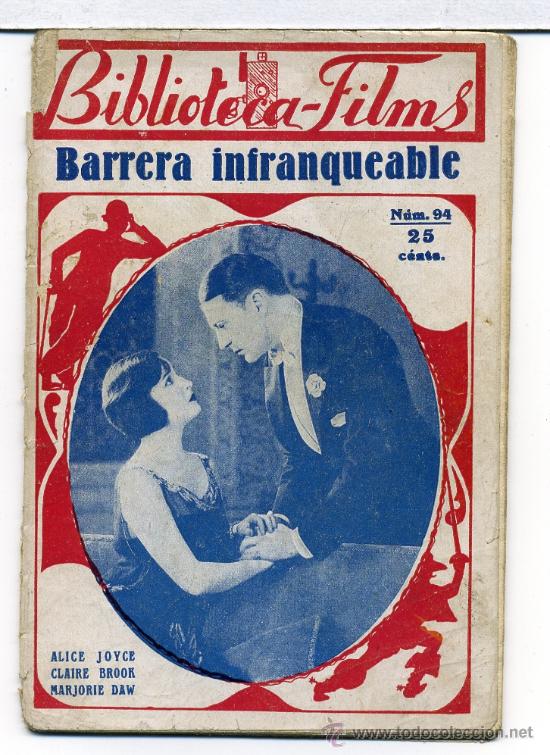 Kino: BARRERA INFRANQUEABLE, con Alice Joyce. NOVELILLA.