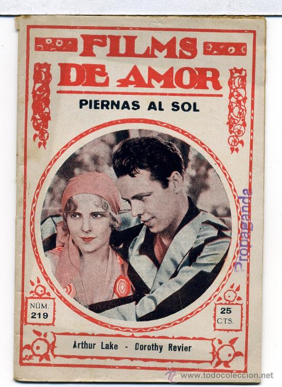 Cin&eacute;ma: PIERNAS AL SOL, con Dorothy Revier. NOVELILLA.