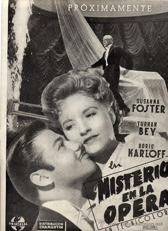 Kino: MISRERIO EN LA OPERA 1947 HOJA REVISTA