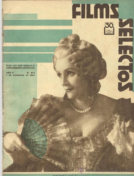 Cine: films selectos a&ntilde;o 1934, n&ordm; 215 - Foto 1