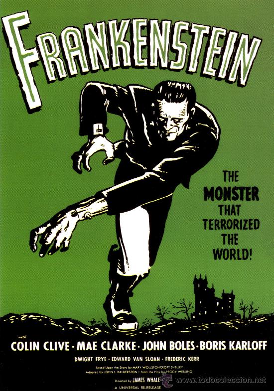 Cine: LAMINA  CARTEL CINE CL&Aacute;SICO .FRANKENSTEIN..