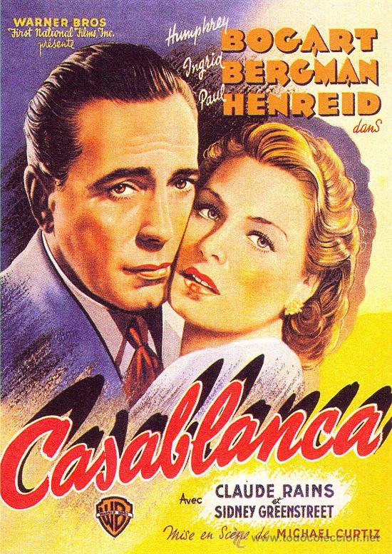 Kino: LAMINA  CARTEL CINE CL&Aacute;SICO . CASABLANCA.