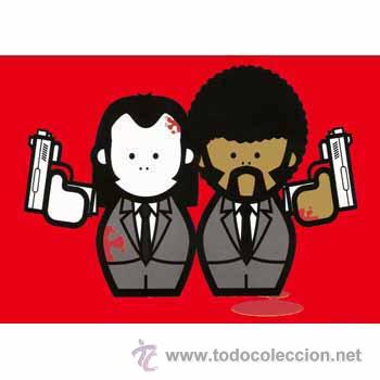 Kino: LAMINA POP ART  50 X 70 cm.  Pulp Fiction &rdquo;Vincent and Jules&rdquo; .