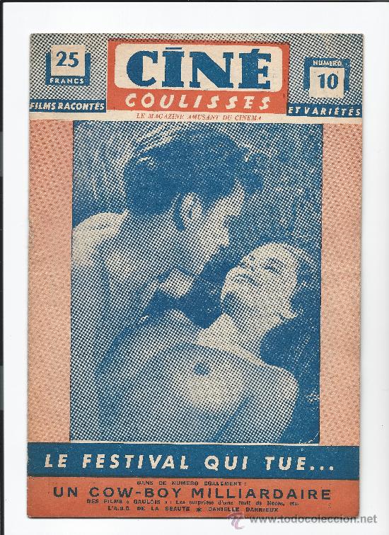 Cine: REVISTA FRANCESA CINE COULISSES-NUMERO 10 DEL 8 DE MAYO DE 1952 - Foto 1 - 30343679