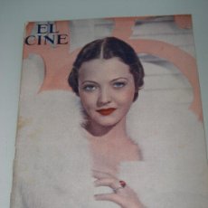 Cine: ANTIGUA REVISTA **EL CINE** SEMANARIO CINEMATOGRAFICO ESPAÑOL CON SYLVIA SIDNEY Nº 18 DE 1934