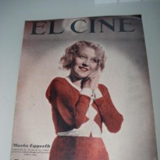 Cine: ANTIGUA REVISTA **EL CINE** SEMANARIO CINEMATOGRAFICO ESPAÑOL CON MARTA EGGERTH Nº 8 DE 1933