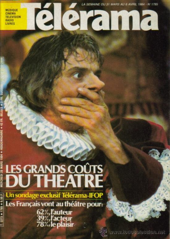 Cinema: MAGAZINE TELERAMA 1984 N&ordm;1785 (FRANCE)