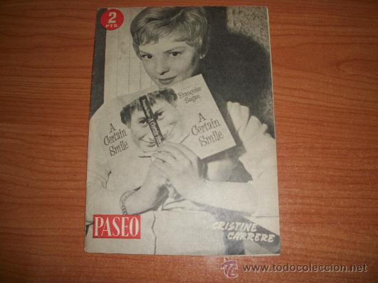 Cine: REVISTA PASEO N&ordm; 83 EN PORTADA CRISTINE CARRERE 1957