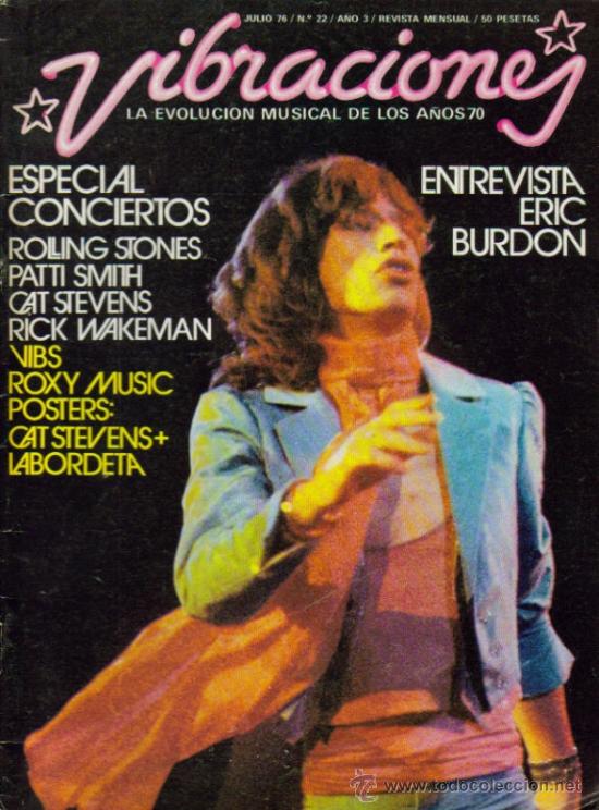Cine: MAGAZINE VIBRACIONES 1976 N&ordm;22 (ROLLING STONES) SPAIN