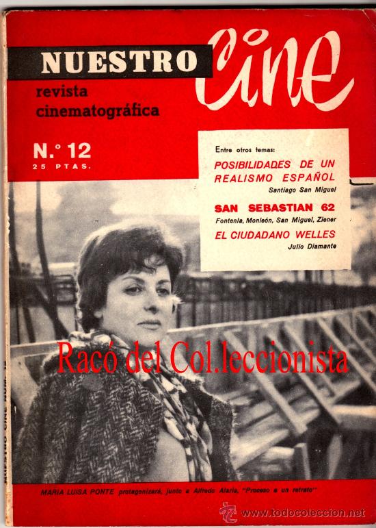 Cine: NUESTRO CINE N&ordm; 12 PORTADA: MARIA LUISA. CONTRAPORTADA: ENRIQUE NAVARRO