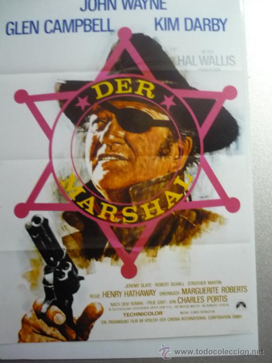 Kino: REPRODUC. CARTEL EXTRANGERO WESTERN DER MARSHAL