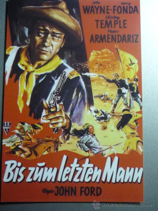 Kino: REPRODUC.CARTEL ALEMAN WESTERN J.WAYNE