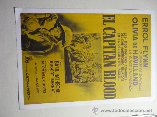 Kino: REPRODUC, CARTEL PELICULA EL CAPITAN BLOOD