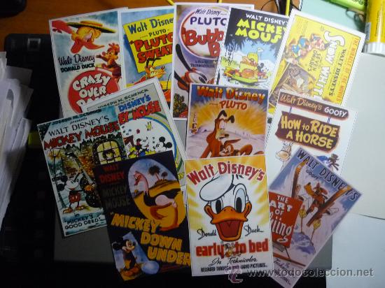 Kino: LOTE 12 CARTELES REPRODUCC.PELICULAS ANTIGUAS DE DISNEY