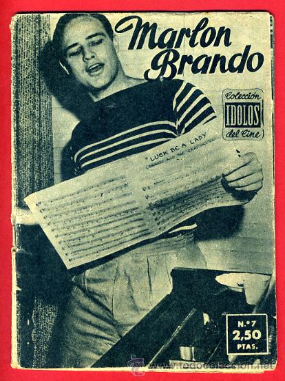 Cine: REVISTA CINE , COLECCION IDOLOS DEL CINE , MARLON BRANDO , ORIGINAL