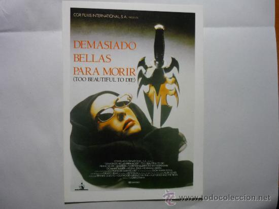 Kino: REPRODUCC.CARTEL15 X 10 PELICULA DEMASIADO BELLAS PARA MORIR