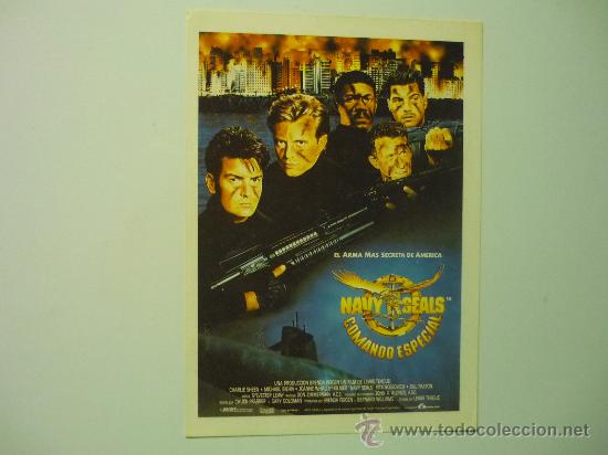 Kino: folleto programa pelicula navy seals comando especial.-