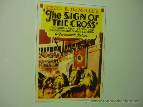 Kino: reproc. folleto extrangero THE SIGNE OF THE CROSS