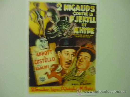 Kino: REPRODUC.CARTEL EXTRANGERO 15 X 10  2 NIGAUDS CONTRE LE D&acute;JEKYLL ET &acute;ME.HYDE