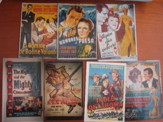 Kino: lote 7 fotos de carteles de john wayne