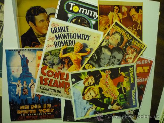 Kino: lote reprod. carteles espa&ntilde;oles y extranjeros cine musical