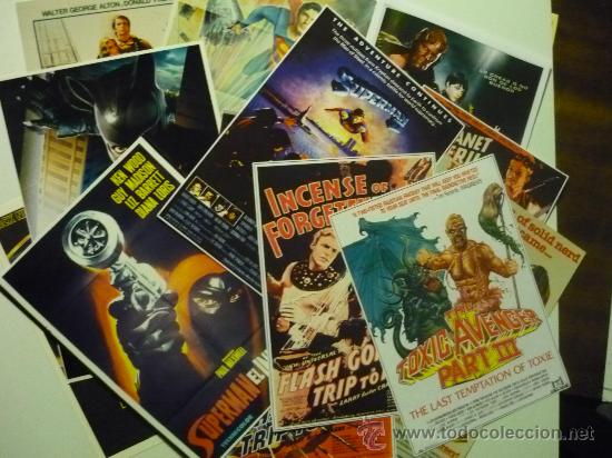 Kino: lote reproducciones carteles espa&ntilde;oles y extranjeros personajes del c&oacute;mic