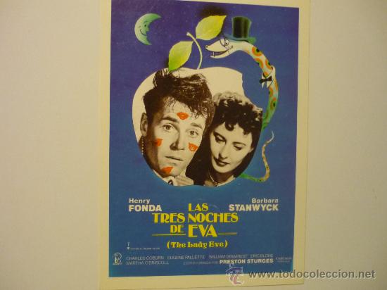 Kino: reprod.moderna cartel las tres noches de eva .- henry fonda