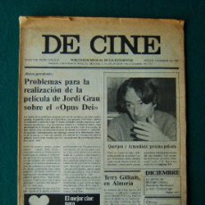 Cine: DE CINE-REVISTA PUBLICACION MENSUAL DE COLECCIONISTAS-ILUSTRADA-QUEREJETA-Nº 1-1987-1ª EDICION.