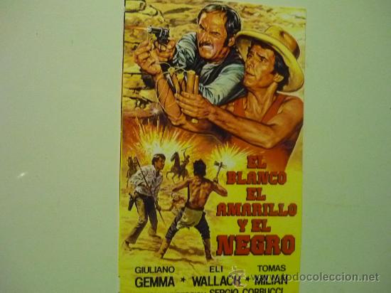 Kino: reprod.cartel western el blanco el amarillo y el negro -giuliano gemma