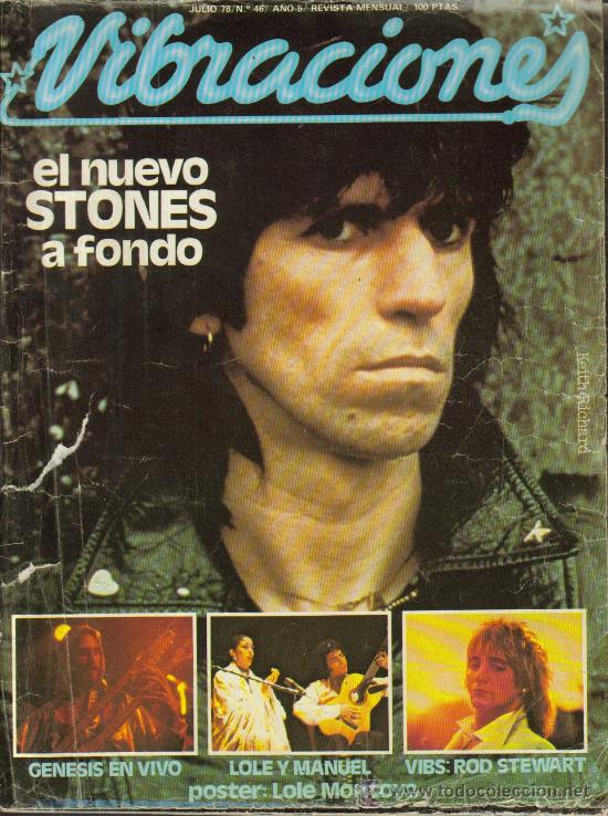 Cinema: MAGAZINE VIBRACIONES 1978 N&ordm;46 (KEITH RICHARD) SPAIN