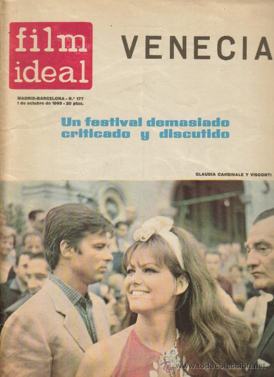 Cinema: MAGAZINE FILM IDEAL 1965 N&ordm;177 (CLAUDIA CARDINALE Y VISCONTI)  SPAIN
