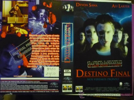 Cinema: CARATULA VIDEO VHS DESTINO FINAL