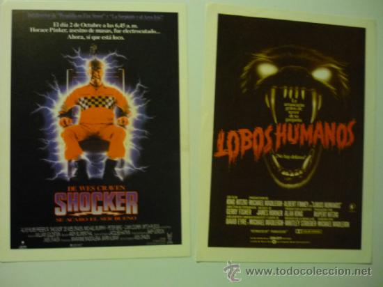 Cine: LOTE PROGRAMAS MODERNOS TERROR - SHOCKER .- LOBOS HUMANOS - Foto 1