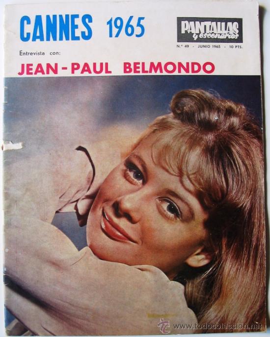 Cinema: Revista Pantalla y escenarios - Cannes 1965 - portada Shirley Knight - Jean Paul Belmondo