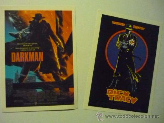 Cine: LOTE 2 PROGRAMAS MODENOS PERSONAJES COMIC DICK TRACY - DARKMAN - Foto 1