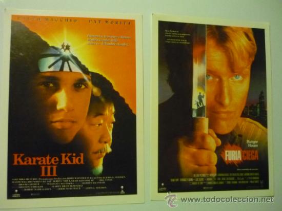 Kino: lote programas modernos imprenta furia ciega .-karate kid 3