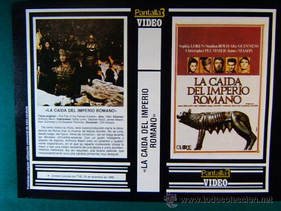 Cine: LA CAIDA DEL IMPERIO ROMANO-ANTHONY MANN-SOFIA LOREN-THE FALL OF THE ROMAN EMPIRE-1988-CARATULA...