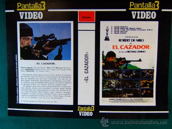 Cine: EL CAZADOR-MICHAEL CIMINO-ROBERT DE NIRO-MERYL STREEP+++EL ABUELO ESTA LOCO-WALTER BRENNAN-CARATULA.