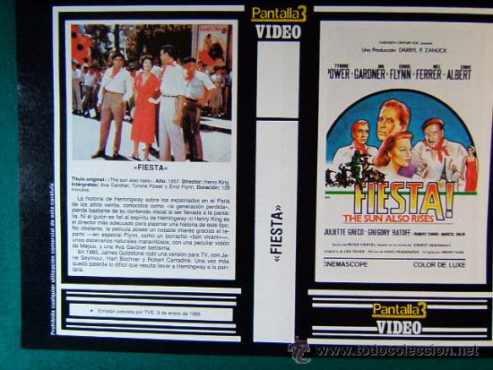 Cine: FIESTA-HENRY KING-AVA GARDNER-ERROL FLYNN+++EL EXPRESO DE CHICAGO-GENE WILDER-1989-CARATULA...