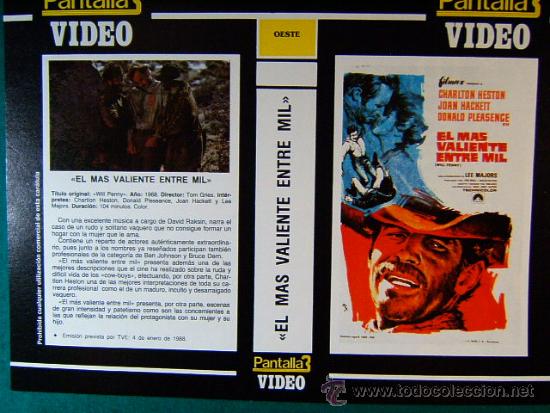 Cine: EL MAS VALIENTE ENTRE MIL-TOM GRIES-CHARLTON HESTON-DONALD PLEASENCE-1988-CARATULA...