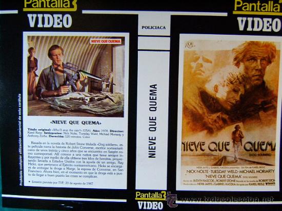 Cine: NIEVE QUE QUEMA-KAREL REIZ-NICK NOLTE+++LOS INDOMABLES-TOM GRIES-CHARLTON HESTON-1987-CARATULA...