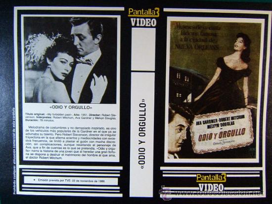 Cine: ODIO Y ORGULLO-ROBERT MITCHUM-AVA GARDNER+++JUEGO PELIGROSO-COLIN HIGGINS-GOLDIE HAWN-1988-CARATULA.
