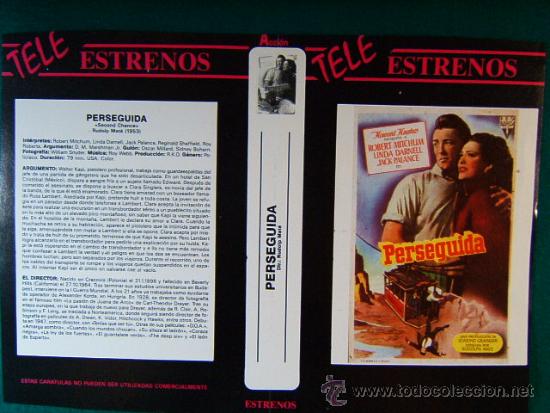 Cine: PERSEGUIDA-RUDOLP MATE-ROBERT MITCHUM-LINDA DARNELL-JACK PALANCE-SECOND CHANCE-1980-CARATULA...