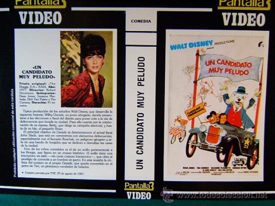 Cine: UN CANDIDATO MUY PELUDO-ROBERT STEVENSON-DEAN JONES+++LAPIZ DE LABIOS-LAMONT JOHNSON-MARGAUX HEMINGW