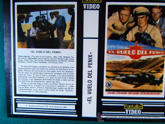 Cine: EL VUELO DEL FENIX-ROBERT ALDRICH-JAMES STEWART+++JUBAL-DELMER DAVES-GLENN FORD-1989-CARATULA...