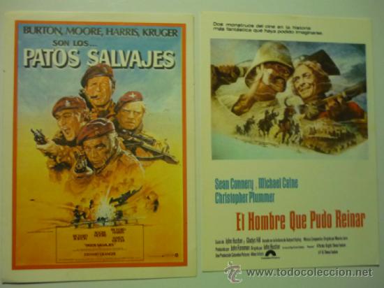 Kino: LOTE PELICULAS GUERRA.-EL HOMBRE QUE PUDO REINAR.-PATOS SALVAJES PROGRAMAS MODERNOS
