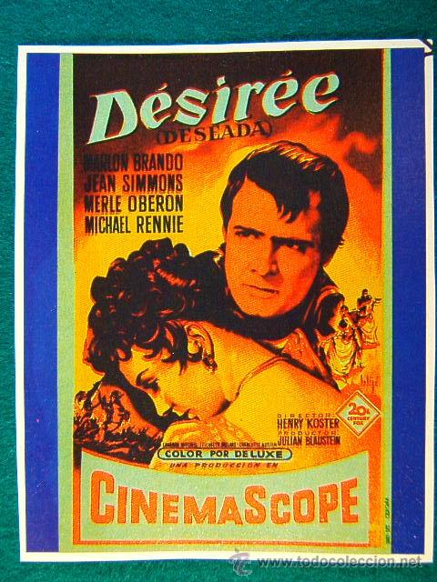 Cine: DESIREE - DESEADA - HENRY KOSTER - MARLON BRANDO - JEAN SIMMONS - CONTINUA ...